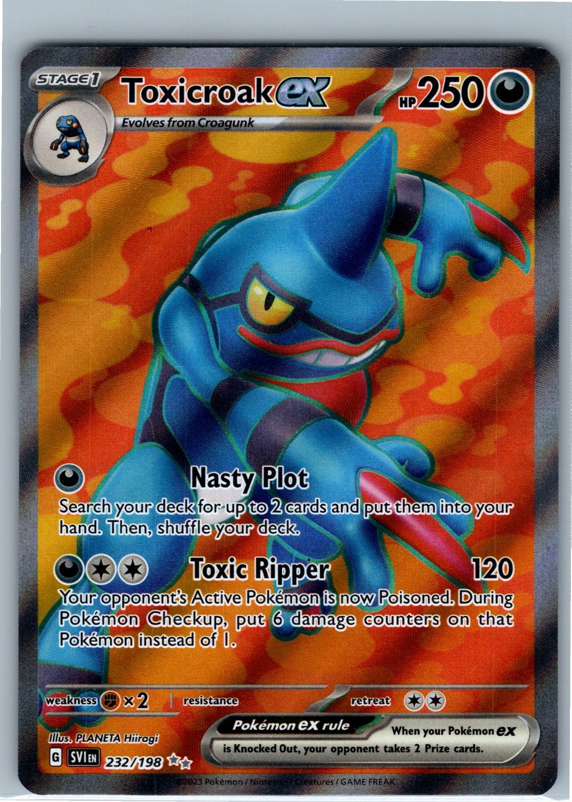Pokemon TCG SV01: Scarlet & Violet Base Set Toxicroak ex Ultra Rare 232/198 NM