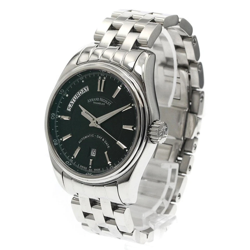 Автоматические мужские часы ARMAND NICOLET MO2 день дата черный циферблат_883853 - Изображение 2 из 4