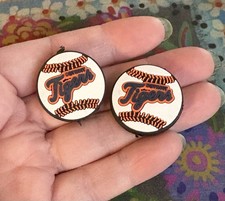 2 Pce DETROIT TIGERS Baseball Team Silicone Focal Beads DIY Pens Crafts