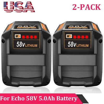 2X 5.0Ah Battery For Echo 58V Max PRO CBP-58V20 CBP-58V40 CDST-58V Lithium-Ion