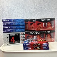 Lot of 17 NEW SEALED Cassette Tapes Sony 60 90 HiFi TDK 90