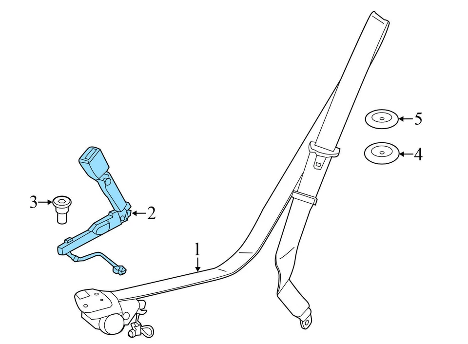 BMW M6 GRAN CUPÉ 2014-2019 - Hebilla/receptor de cinturón de seguridad delantero derecho 7261946 Foto 3 de 4