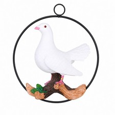 Bird Figure with Hanging Loop Natural Decor Miniature for Patio, Gardeners