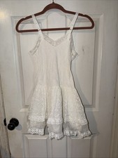 Vintage Her Majesty Girls Full Slip 10 Ruffle Tulle Excellent