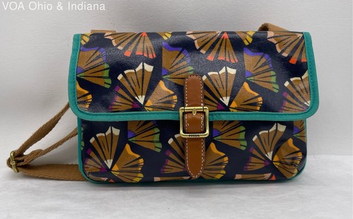 Fossil Keyper Mini Coated Canvas Colored Pencil Shreddings Crossbody Purse