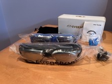 EverSport Swim Goggles Anti-Fog UV Protection Shatter-Proof Blue  Black 2 Pair