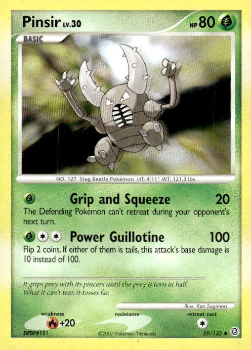 Pinsir 59/132 Uncommon Secret Wonders Pokemon Lightly Played