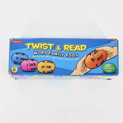Lakeshore Twist & Read Word Family Eggs Learning Toy LL319 Complete