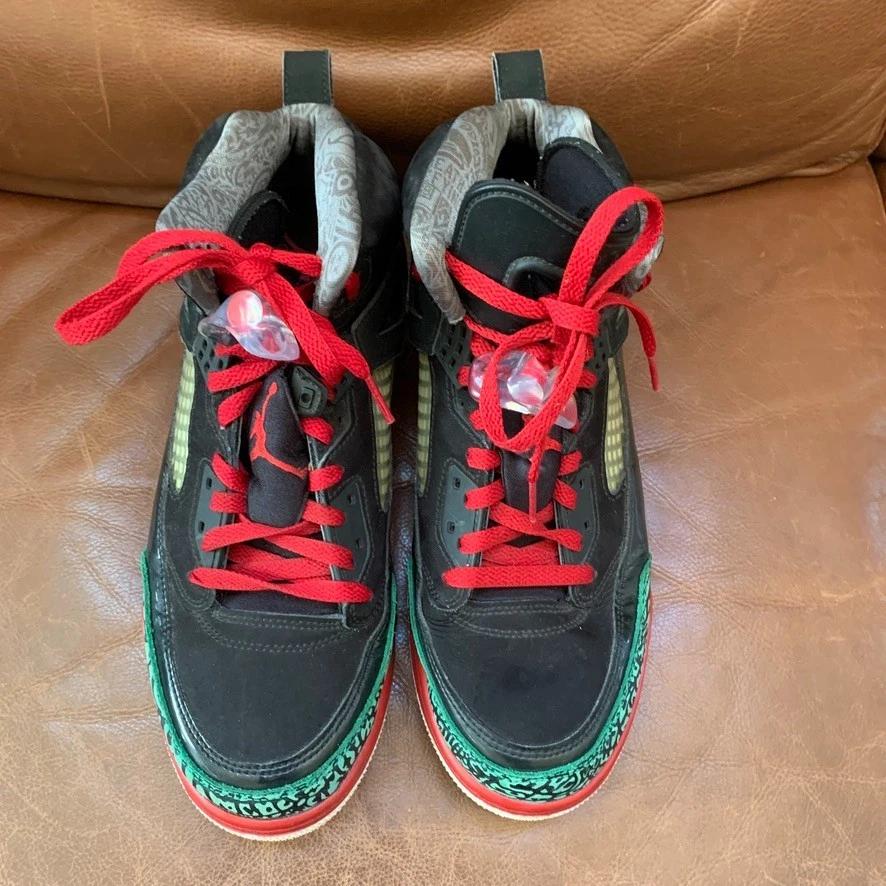Nike Air Jordan Spizike OG Mens 11 Black/Varsity Red Green Christmas 315371-026 - Image 2 of 4