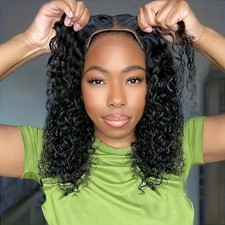 4x4 Put On And Go Glueless Bob Wigs Human Hair Curly For Women Pre Plucked