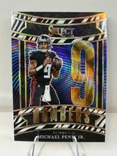 2025 Panini Select Michael Penix Jr Numbers Zebra SSP Case Hit #1 Falcons
