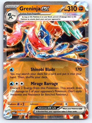 Greninja ex Twilight Masquerade 106/167 NM