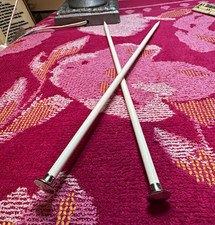 Single Point Straight Knitting Needles Plastic Size 10 1/2 Pair Unbranded