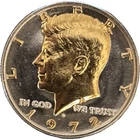 DANBURY MINT 1972-D KENNEDY HALF DOLLAR COLLECTION-LAYERED 24 GOLD & .999 SILVER