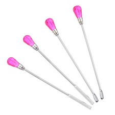 4Pcs Stainless Steel Wax Stirrer, Wax Seal Spoon Kit, Pink