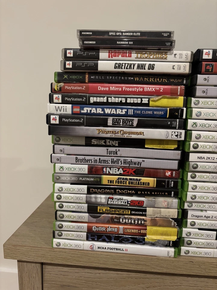 Video Game Bundle - Lot of 42 - Xbox 360 - XBOX, PS1,PS2,PSP UNTESTED - AS IS - Image 3 of 4