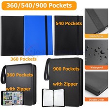 360/540/900 Card Pocket Binder with Elastic 9 Pocket Trading Cards Album Folder