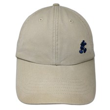 Disney Mickey Mouse Beige Baseball Cap One Size Cotton Slideback Embroidery Hat