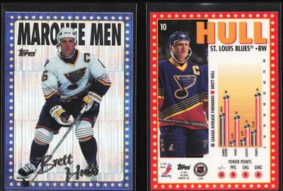 Brett HULL 1995-96 Topps MARQUEE MEN BOOSTER Insert #10
