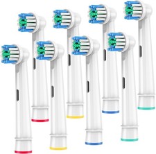 Oral B Braun Replacement Toothbrush Heads - Pack of 8 Professional Electric Toot