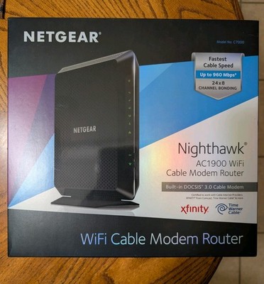 NETGEAR Nighthawk C7000v2 AC1900 Wi-Fi Cable Modem Router - Tested & Working!
