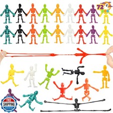 JOYIN 72 PCS Halloween Stretchy Skeletons, Halloween Stress Relief Toys Assor