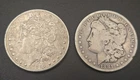 Lot of 2 Morgan Silver Dollars - 1881-P & 1885-S 90% Silver