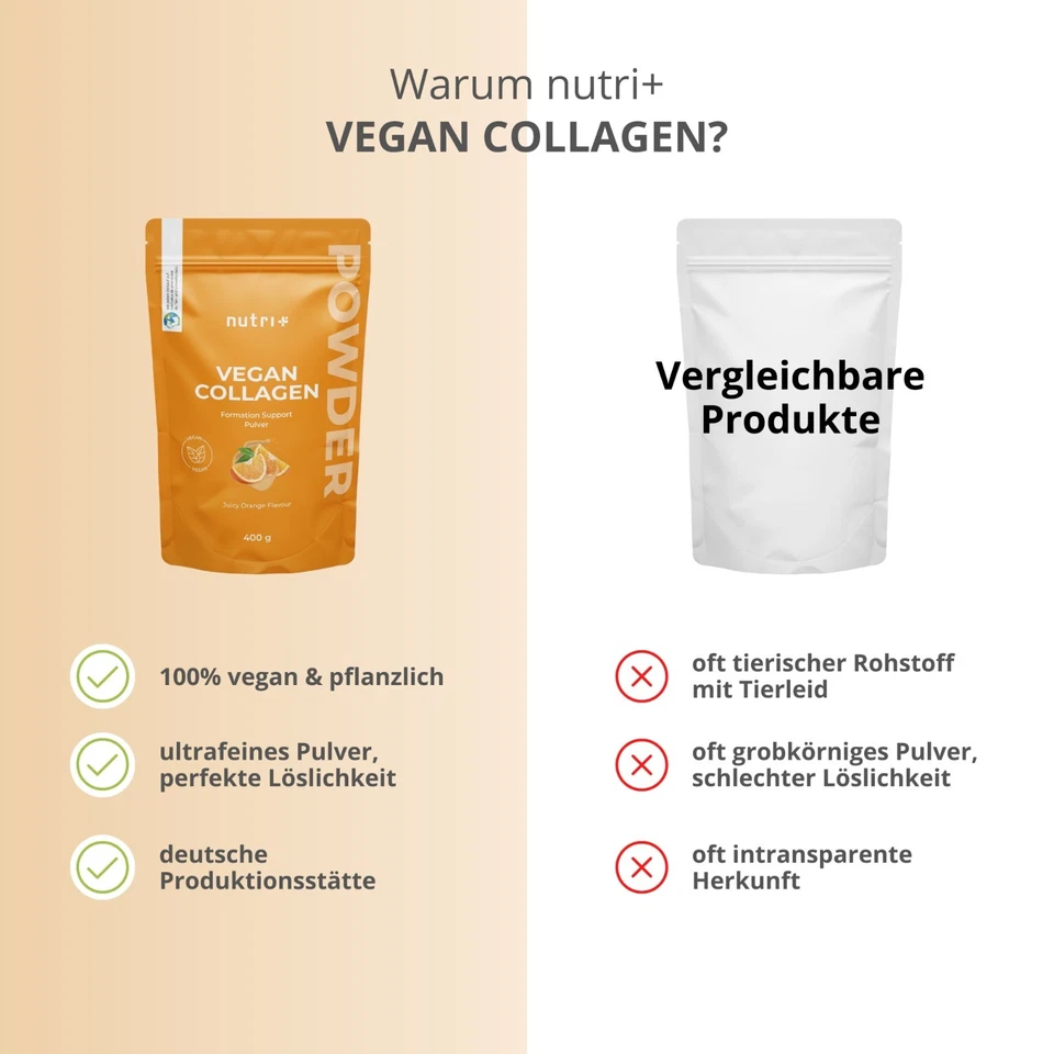 Kollagen Pulver mit Hyaluron, Q10 + Vitamin C 400g - Vegan Collagen Powder - Bild 4 von 4