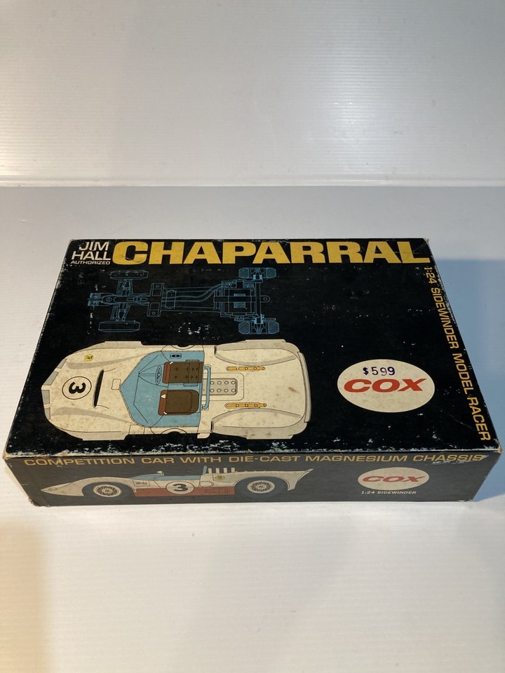 Cox Chaparral Jim Hall 1/24 Slot Car With Box Literature Tools And Cox ...