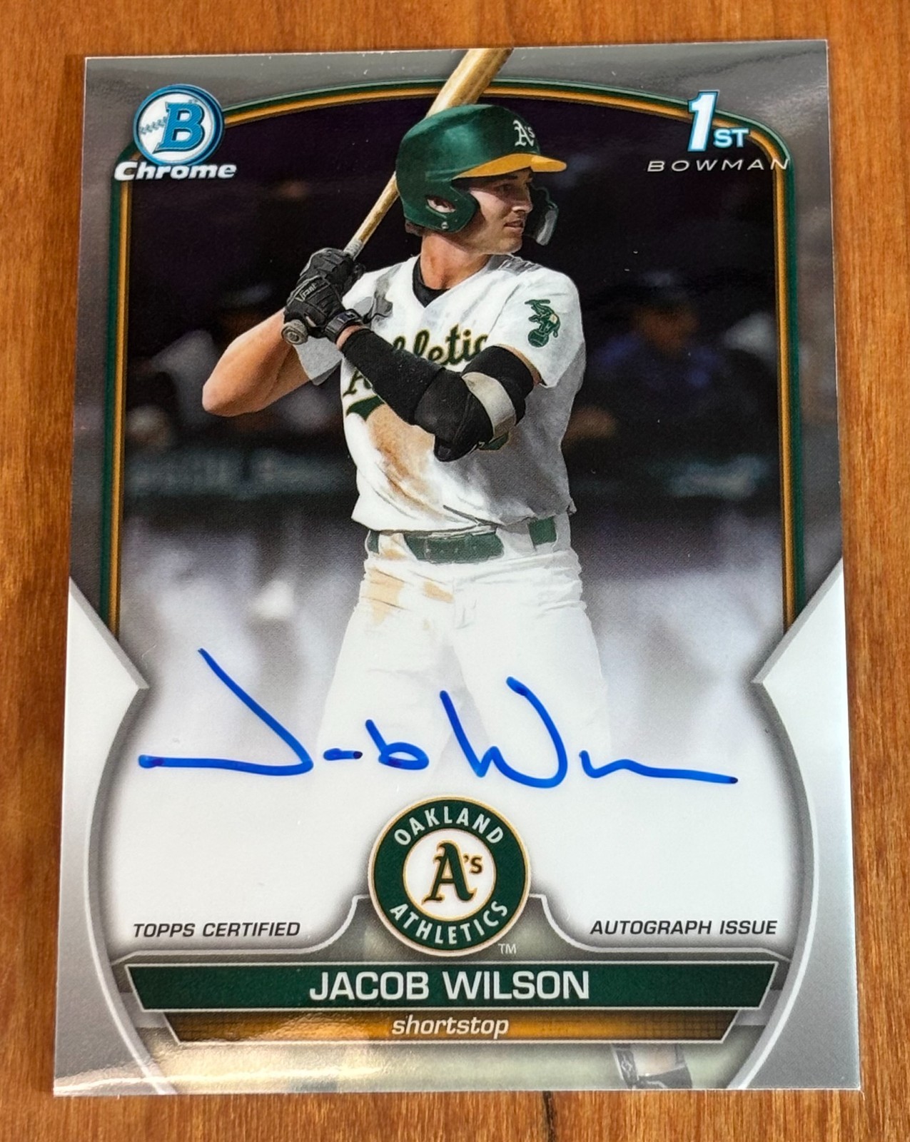 2023 Bowman Draft JACOB WILSON Chrome 1st Bowman Auto ATHLETICS