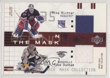 2001-02 Upper Deck Mask Collection Men Behind the Mike Richter Dunham #MB-RD v5u