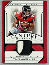2018 Panini National Treasures Tony Gonzalez Century Materials Emerald /5