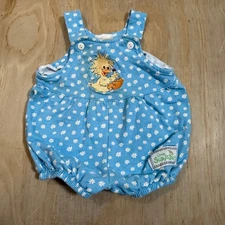 Vintage Little Suzys Zoo One Piece Romper Floral Embroidered Suzy Ducken 3/6m