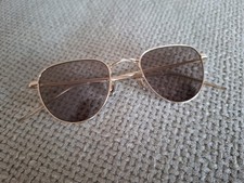 EYEVAN 7285 Titan Sunglasses Model 773 Shinny Gold Light Blue Lens 50-22