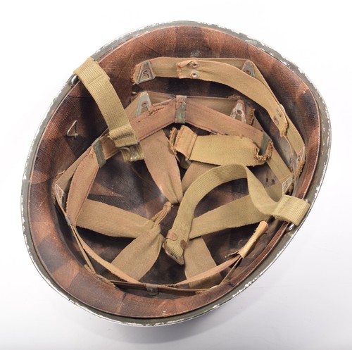 WWII US McCord Fixed Bale M1 Helmet 536C w/ Early CAPAC Liner Unpainted Washers