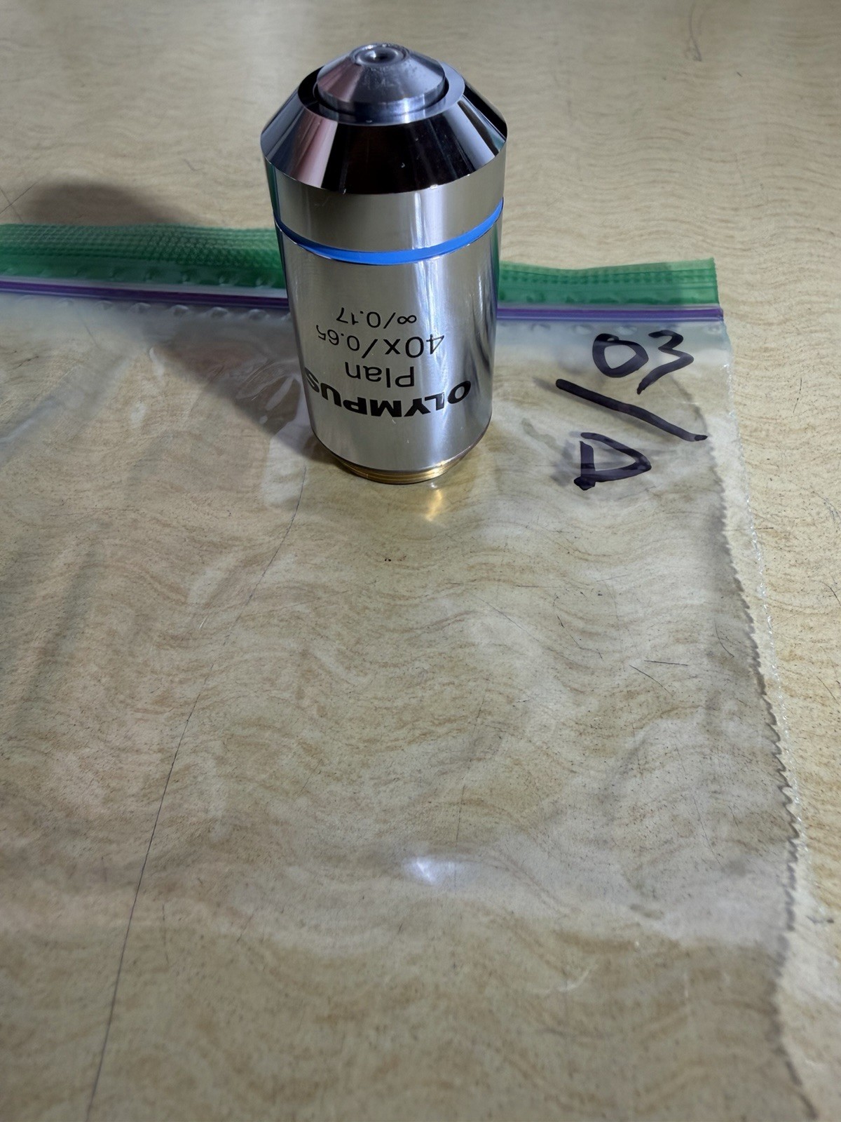 Olympus Microscope 40x Objective Plan 40x/0.65 ∞/0.17