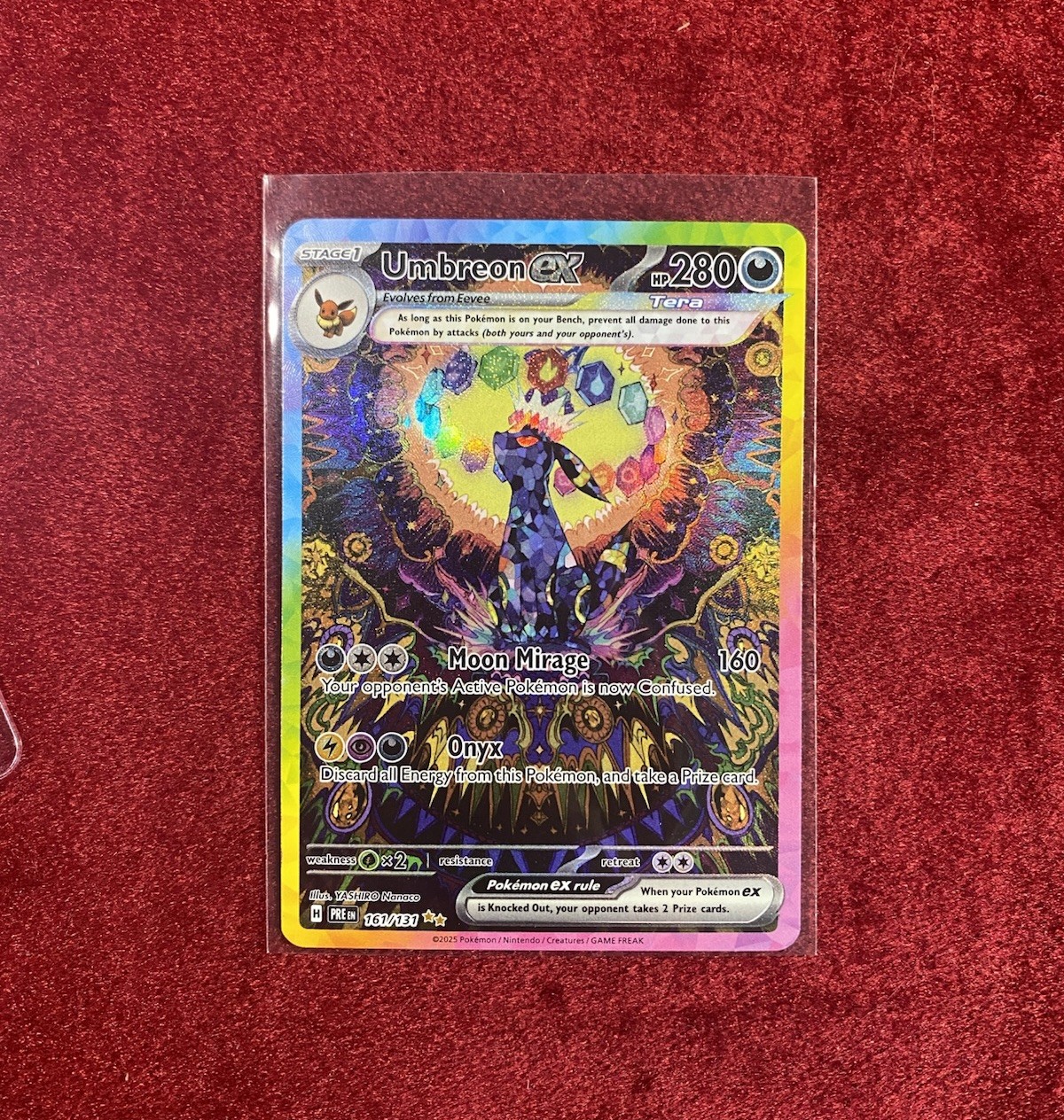 Pokémon Umbreon EX TCG Prismatic Evolutions Holo Card 161/131 NM Condition SIR