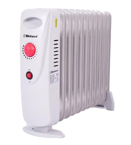 Belaco 1200W Mini Oil Filled Radiator, 11 Fin Portable Electric Heater