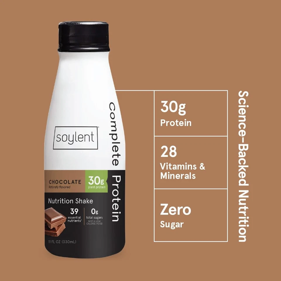 Chocolate Protein Shake, 30g Vegan Protein, 0g Sugar, Ready to Drink, 12 Pack - Image 2 of 4