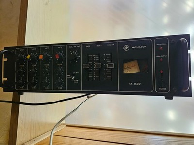 Monacor PA-1500 Mixing Amplifier Stereo Vintage Verstärker ELA 100V