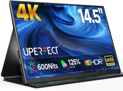 UPERFECT Portable Monitor 4K 14.5'' 3840X2400 Tragbarer Monitor Mit Smart Cover,