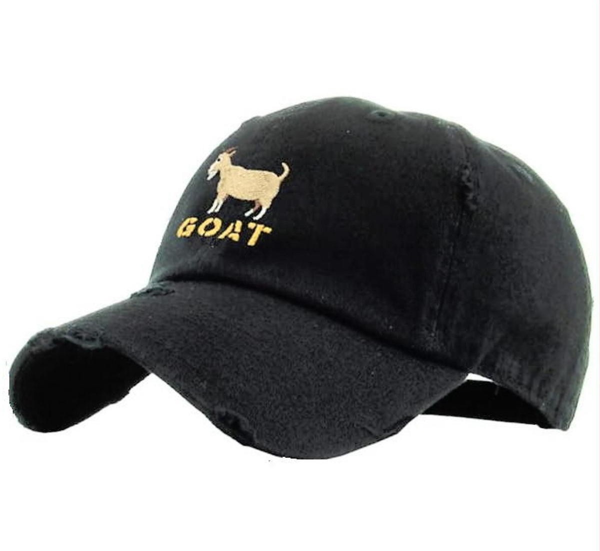 KBETHOS Goat Distressed 6 Panel Hat Black KBSV-3083V-197 FREE SHIPPING