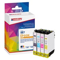 edding EDD-487 Schwarz, Cyan, Magenta, Gelb Druckerpatrone Kompatibel Zu...