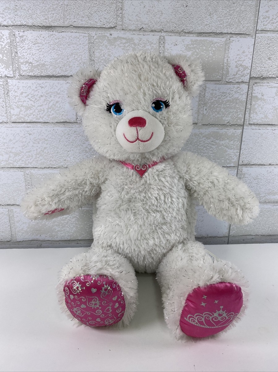 Build A Bear White Silver Pink 17
