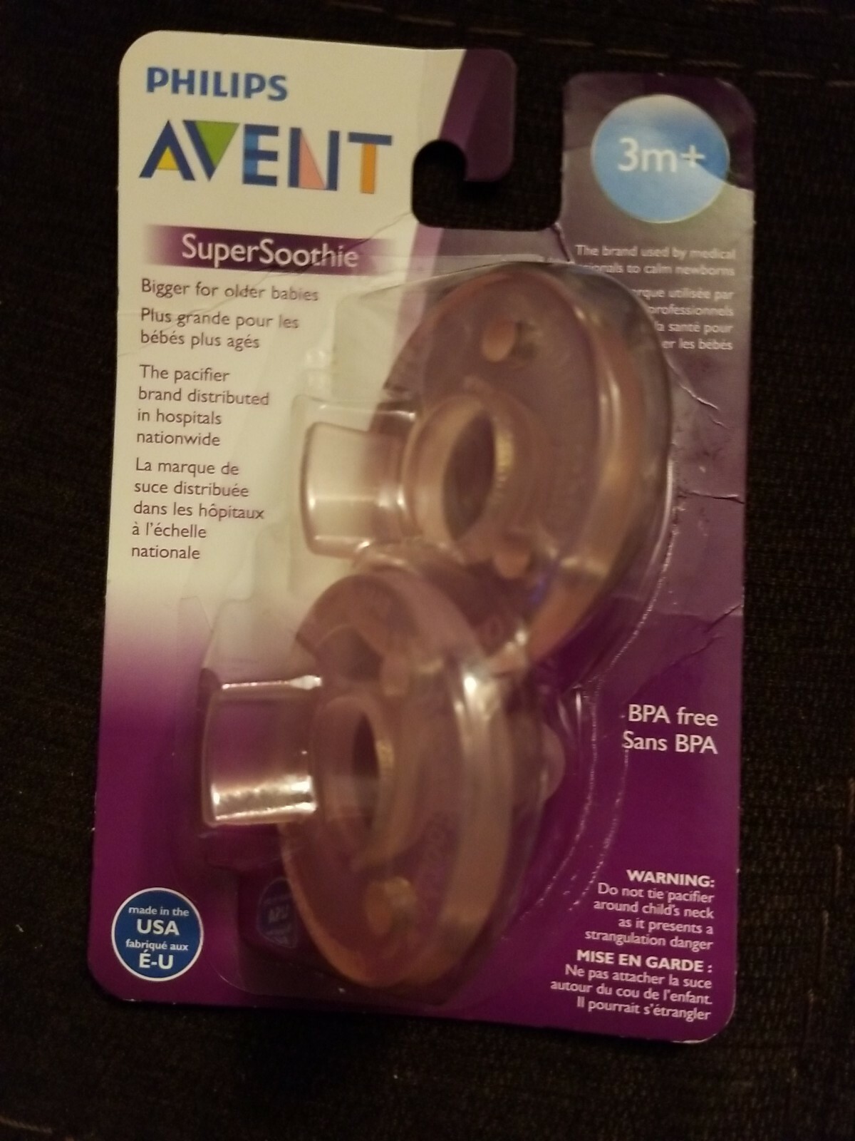 philips avent soothie pacifier 3m 