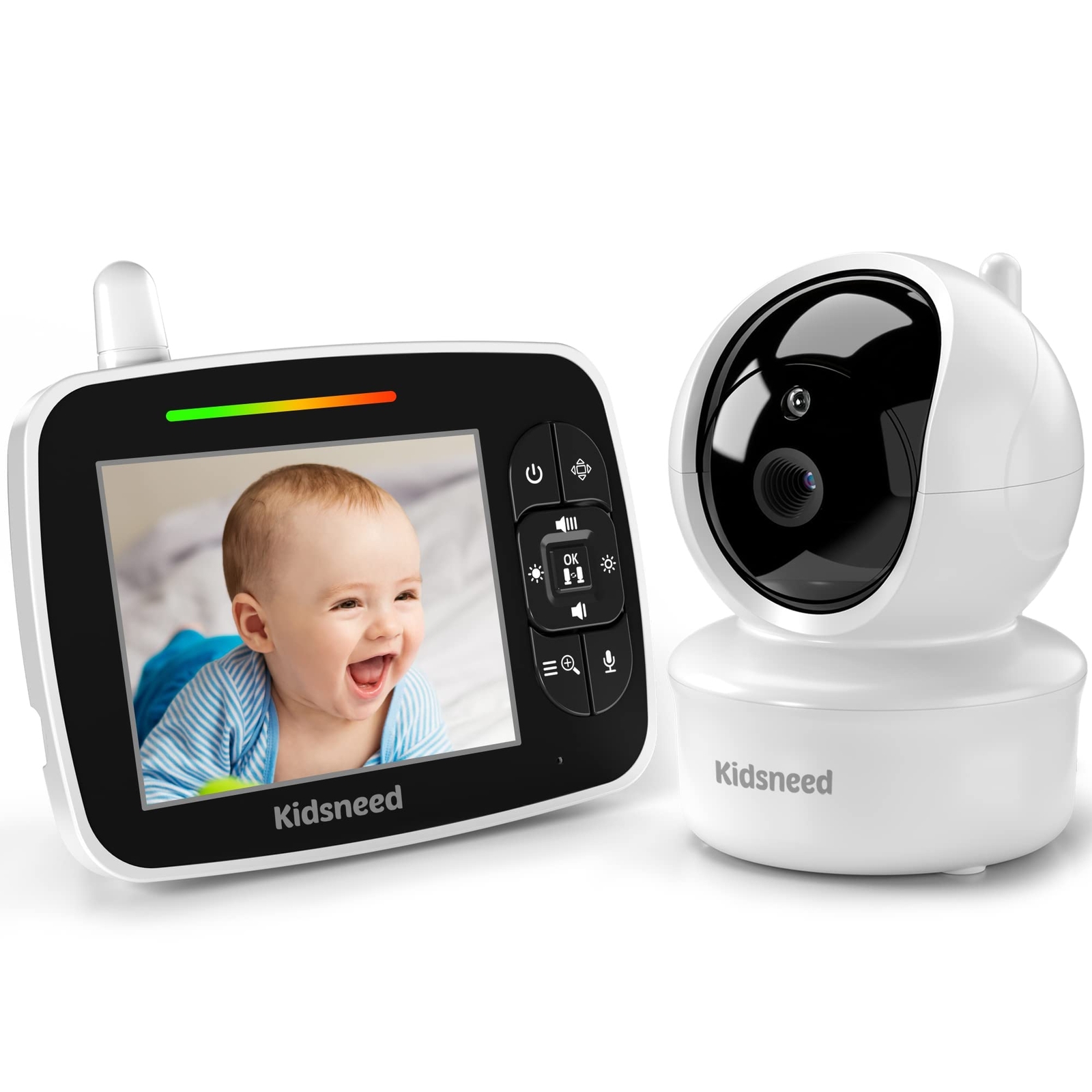 Baby Monitor - 3.5 Inch Video Baby Monitor with Remote Control Pan& Tilt &Zoo...-image