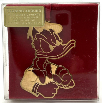 Hanging Around Donald Duck Mickey Friend 14K Gold Electroplate Pieces of Art USA
