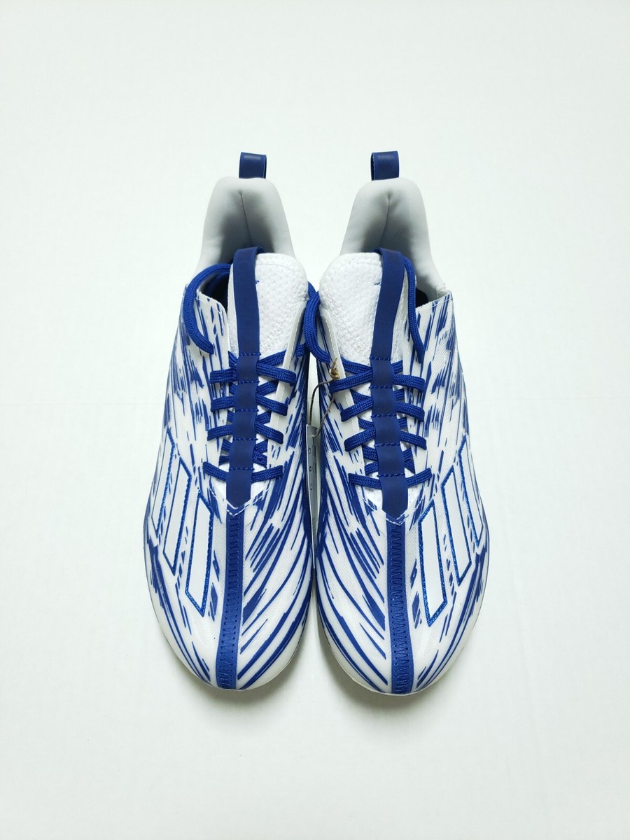 Adidas AdiZero 12.0 Mens Football Cleats Size 10 White Royal  display picture 2