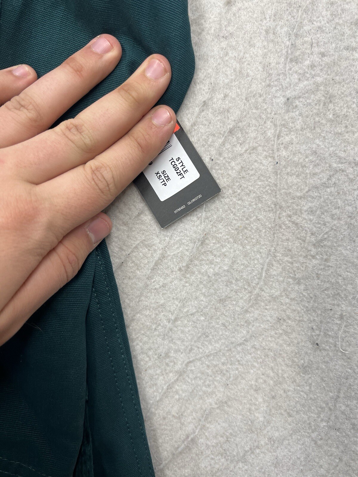 Dickies Reworked Chore coat Hoodie Mens XS Gray Green Plaid Hooded Coat Zip Logo image 5