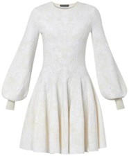 Runway Alexander Mcqueen floral jacquard wool dress size M